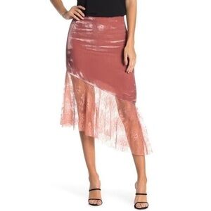 Free People Lacey Velvet MIdi Skirt. 12 NWT
